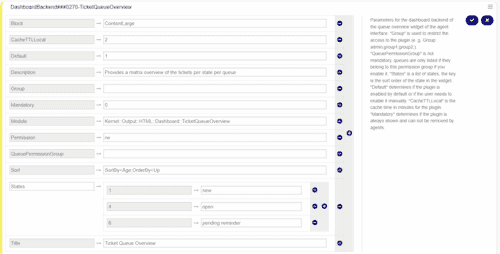 OTOBO Ticketsystem - Ticket Queue Overview Settings