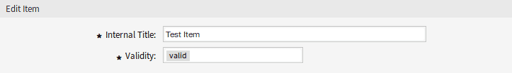 Screen for deleting an item