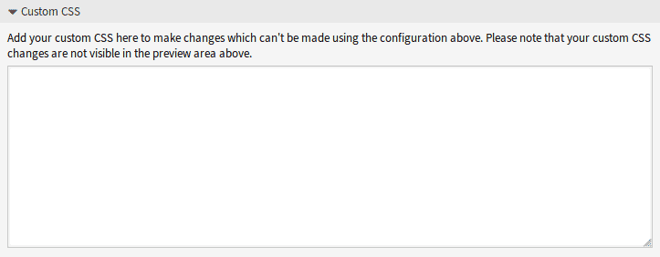 Widget for custom CSS in OTOBO