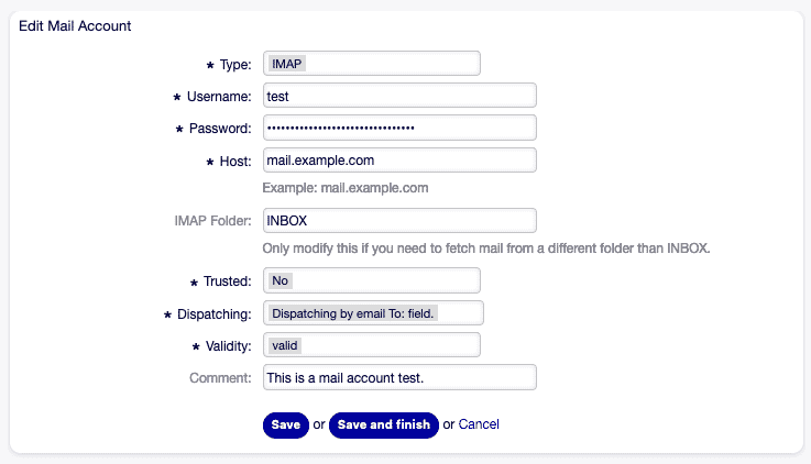 E-Mail-Konto in OTOBO bearbeiten [1]