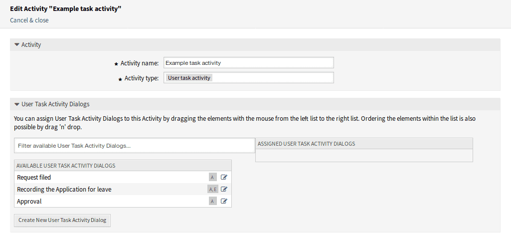 Benutzer-Task-Aktivitäten-Fenster 1