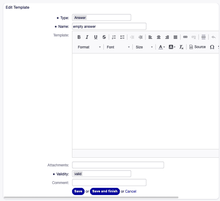 Email Vorlage im OTOBO Ticketsystem bearbeiten