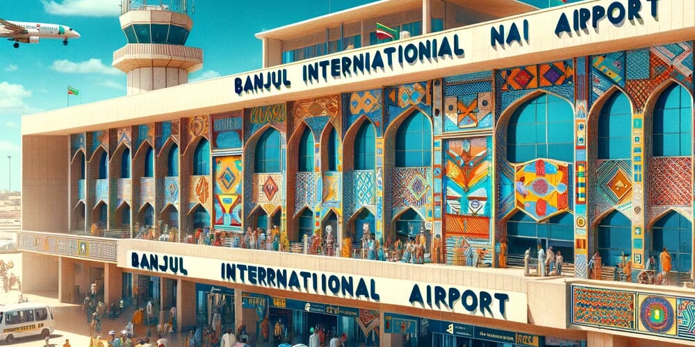 Illustratie van Banjul International Airport