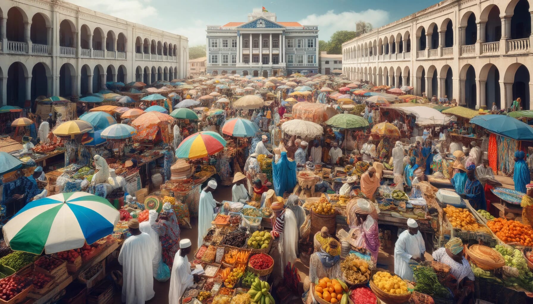 Banjul Crowded market